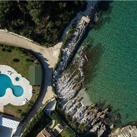 3 bedroom seaside villa with pool & jacuzzi, near Acharavi, sleeps 6